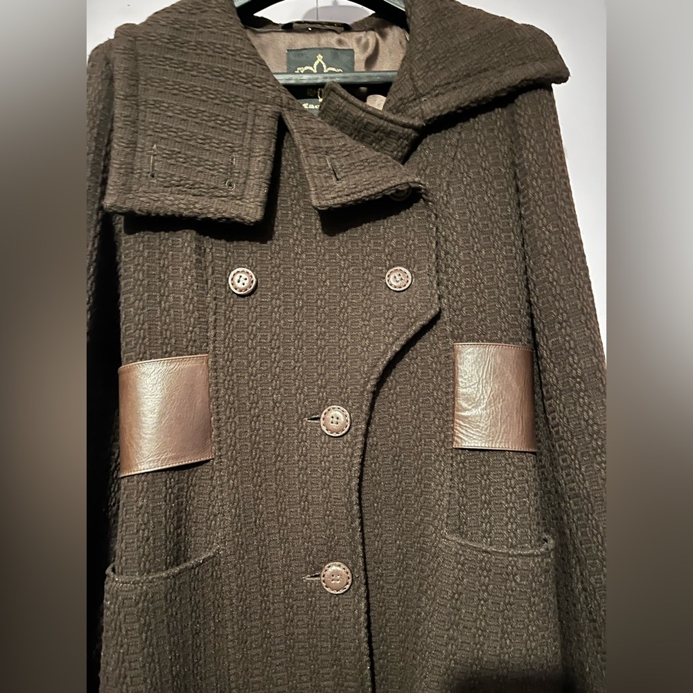 VINTAGE MACKAGE TEXTURED WOOL COAT - Picture 10 of 14